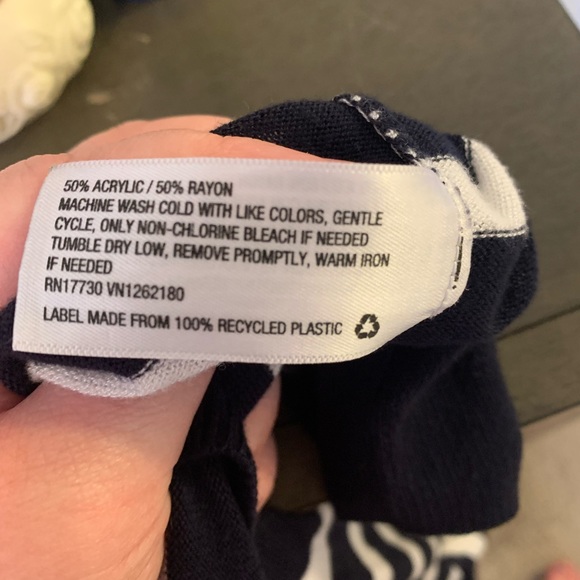 a new day Navy White Stripes Coverup Size XL - Picture 9 of 9